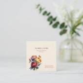 Carte De Visite Carré Floriste Shop Peonies (Debout devant)