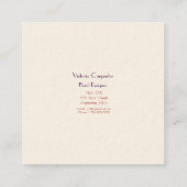 Carte De Visite Carré Floriste Shop Peonies (Dos)