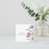 Carte De Visite Carré Flower Logo Handmade By (Debout devant)