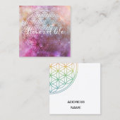 Carte De Visite Carré Flower of life (Devant / Derrière)