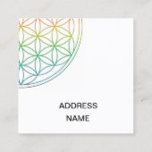 Carte De Visite Carré Flower of life (Dos)