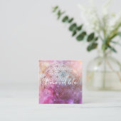 Carte De Visite Carré Flower of life (Debout devant)