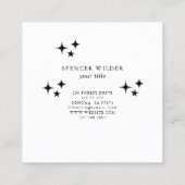 Carte De Visite Carré Forest Adventure Nature Guide (Dos)