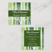 Carte De Visite Carré Forêt de l'arbre (Devant / Derrière)