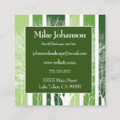 Carte De Visite Carré Forêt de l'arbre (Dos)