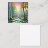 Carte De Visite Carré Forêt enchantée (Devant / Derrière)