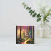 Carte De Visite Carré Forêt enchantée (Debout devant)
