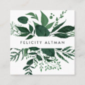 Carte De Visite Carré Forêt sauvage | Botanique (Devant)