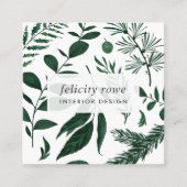 Carte De Visite Carré Forêt sauvage | Impression botanique (Devant)