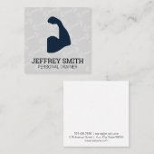 Carte De Visite Carré Formateur personnel | Flex de bras (Devant / Derrière)