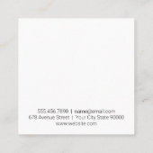 Carte De Visite Carré Formateur personnel | Flex de bras (Dos)