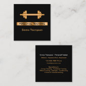 Carte De Visite Carré Forme de formateur personnel classique (Devant / Derrière)