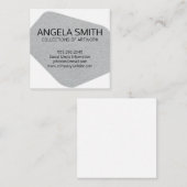 Carte De Visite Carré Forme moderniste et artistique (Devant / Derrière)