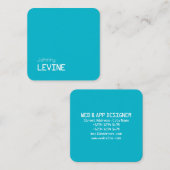 Carte De Visite Carré Forme simple d'icône du bouton $$etAPP (Devant / Derrière)