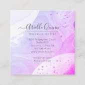 Carte De Visite Carré Formes d'aquarelle Abstraites de l'artiste de maqu (Dos)