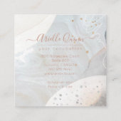 Carte De Visite Carré Formes d'aquarelle Terre Abstraites (Dos)