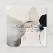 Carte De Visite Carré Formes d'aquarelle Terre Abstraites (Devant)