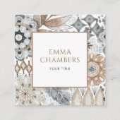 Carte De Visite Carré Formes de Boho Terme (Devant)