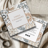 Carte De Visite Carré Formes de Boho Terme