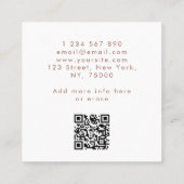 Carte De Visite Carré Fournitures de nettoyage de maison aquarelle Code (Dos)