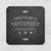 Carte De Visite Carré Fournitures de petite entreprise sur mesure faites (Dos)