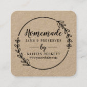 Carte De Visite Carré Fournitures de petite entreprise sur mesure faites (Devant)