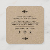 Carte De Visite Carré Fournitures de petite entreprise sur mesure faites (Dos)