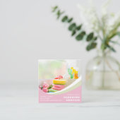 Carte De Visite Carré Fournitures de service de nettoyage professionnel (Debout devant)