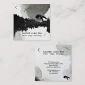 Carte De Visite Carré Fox cosmique de lune de *~* sautant les pins (Devant / Derrière)