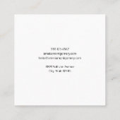 Carte De Visite Carré Foyer victorien cosy Noël (Dos)