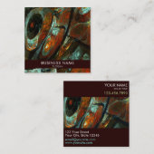 Carte De Visite Carré Fractionner l'art Abstrait (Devant / Derrière)