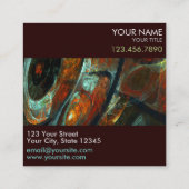 Carte De Visite Carré Fractionner l'art Abstrait (Dos)