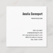 Carte De Visite Carré Fraises fraîches dans un panier en osier (Dos)