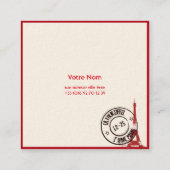 Carte De Visite Carré français (Dos)