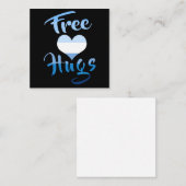 Carte De Visite Carré Free Hugs (Devant / Derrière)