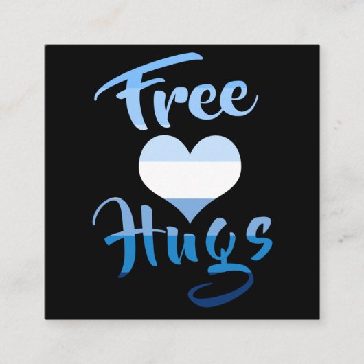 Carte De Visite Carré Free Hugs (Devant)