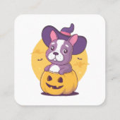Carte De Visite Carré Frenchie Halloween (Dos)