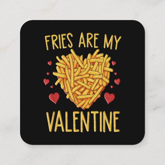 Carte De Visite Carré Frites Sont Mon Valentin (Dos)