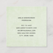 Carte De Visite Carré Frog with Green Hat and Shamrock Cute (Dos)