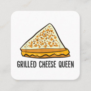 Carte De Visite Carré Fromage Grillé Queen Funny Fromage Grillé