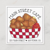 Carte De Visite Carré Fromages frits Profondes Courdes Minnesota Wiscons (Devant)