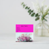 Carte De Visite Carré FRUITS DE SAISON, FRAISES, PEARS Hot rose (Debout devant)