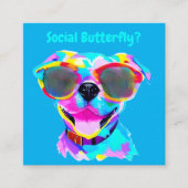 Carte De Visite Carré Fun Doggie Day Out Custom Doggie Garderie (Devant)