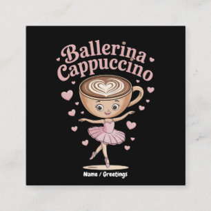Carte De Visite Carré Funny Ballerina Cappuccina Italien Brainrot mème