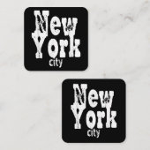 Carte De Visite Carré Funny New York City (Devant / Derrière)