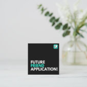 Carte De Visite Carré Futur de l'application ami (Debout devant)