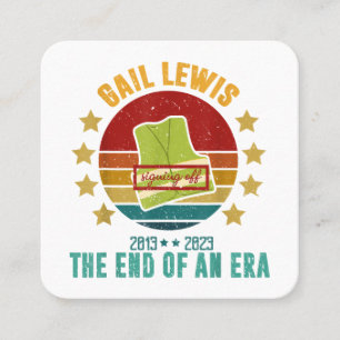 Carte De Visite Carré Gail Lewis, Nous vous saluons, la fin d'une ère Si