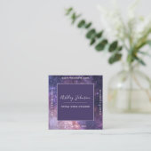 Carte De Visite Carré Galaxie cosmique Futuriste Moderne Espace Médias S (Debout devant)