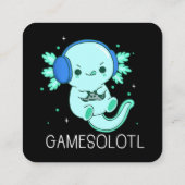 Carte De Visite Carré Gamesolotl Axolotl Gamer (Dos)