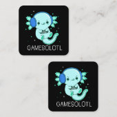 Carte De Visite Carré Gamesolotl Axolotl Gamer (Devant / Derrière)